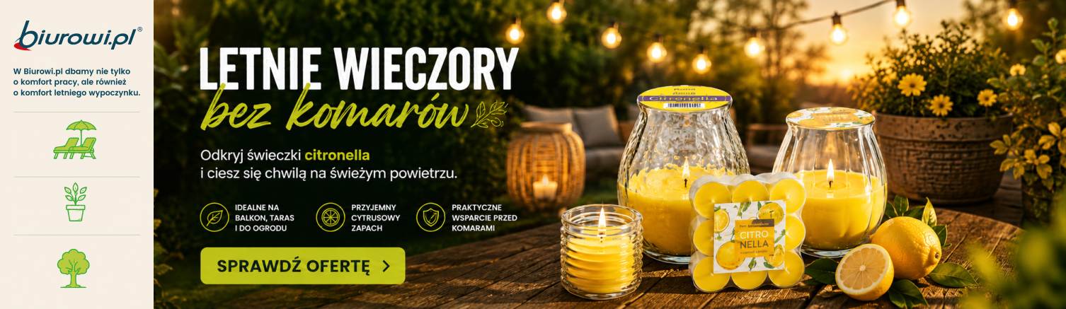 ŚWIECZKI CITRONELLA BIUROWI.PL - Artykuły biurowe, chemia profesjonalna i gospodarcza, BHP