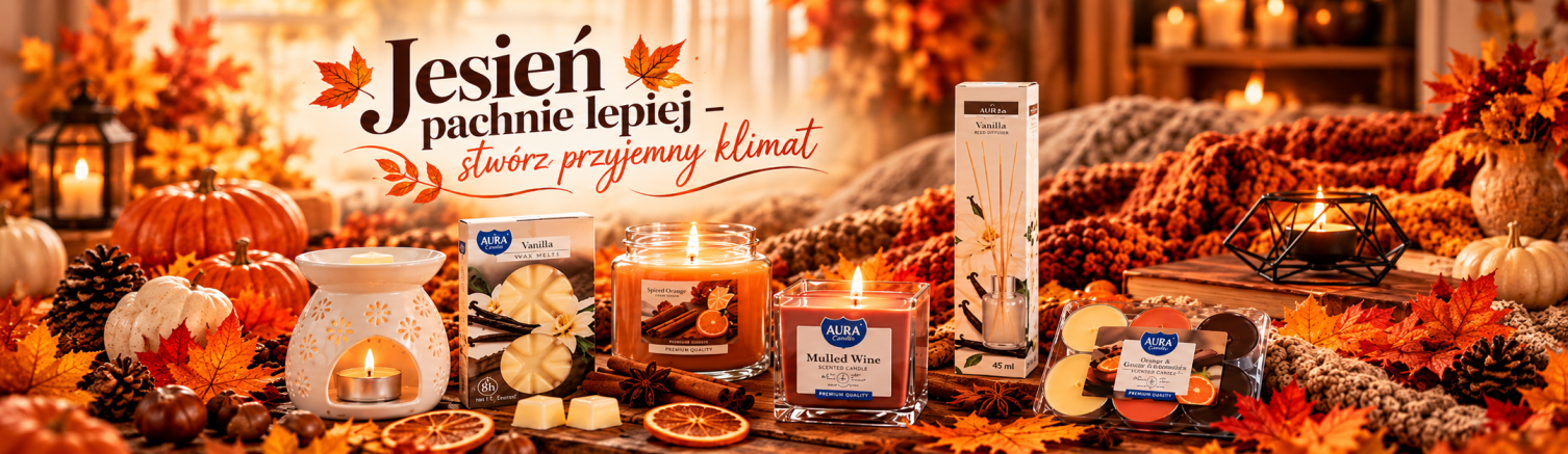 BANER JESIENNY KLIMAT- PRODUKTY AURA BIUROWI.PL - Artykuły biurowe, chemia profesjonalna i gospodarcza, BHP