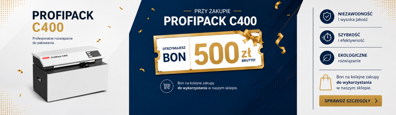 Nacinarka HSM PROFIPACK C 400- BON 500 ZŁ BIUROWI.PL - Artykuły biurowe, chemia profesjonalna i gospodarcza, BHP