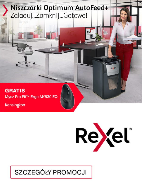 Niszczarki Rexel Optimum AutoFeed+ gratis mysz Kensington BIUROWI.PL - Artykuły biurowe, chemia profesjonalna i gospodarcza, BHP