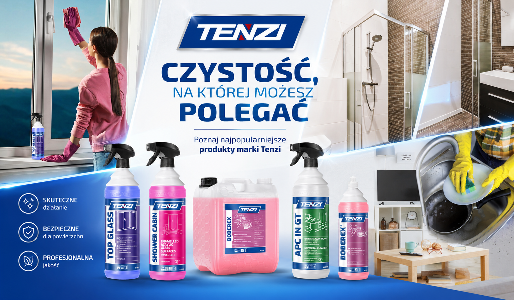 Profesjonalne środki czystości do domu i biura – poznaj najpopularniejsze produkty Tenzi